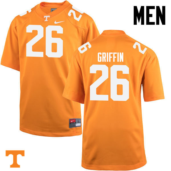 Men #26 Stephen Griffin Tennessee Volunteers College Football Jerseys-Orange - Click Image to Close